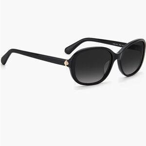 Kate spade black and gold oval sunglasses